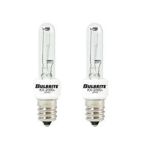 Bulbrite KX40/E12 clear bulb in a lamp delivering bright halogen light for task lighting