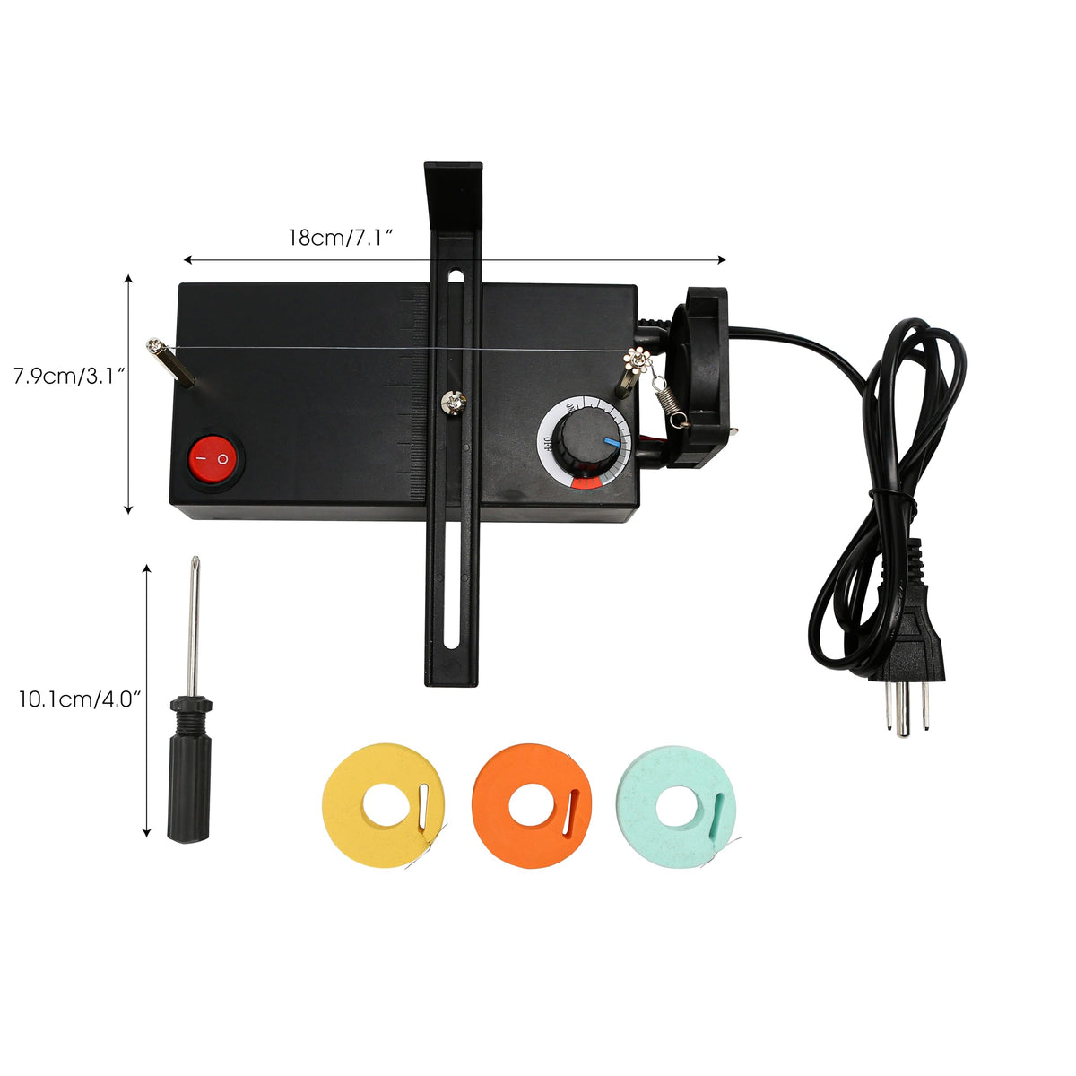 BuleVina ribbon cutter with screwdriver tool for quick adjustments.