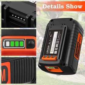 Bull-Tech 40V Max battery installed in a Black+Decker tool