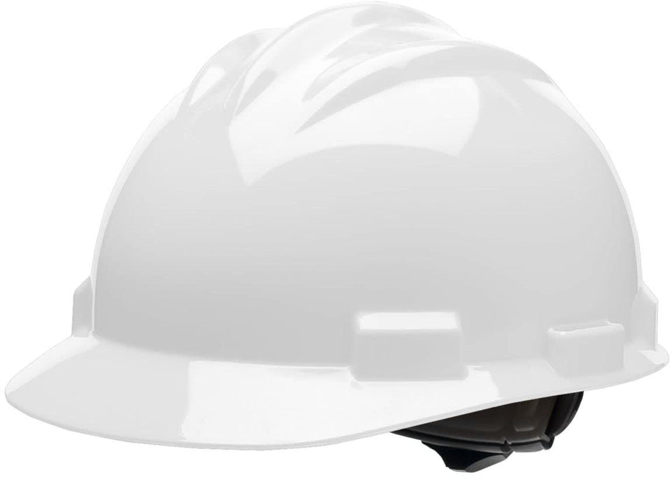 Bullard S61 cap-style hard hat shell with ribbed design delivers durable top protection.
