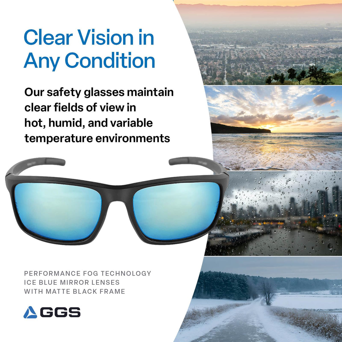 Bullhead Pompano glasses featuring polarized lenses reduce glare on bright rides.