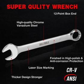 BullTOOLS 12-point box-end design for easier fastener engagement.