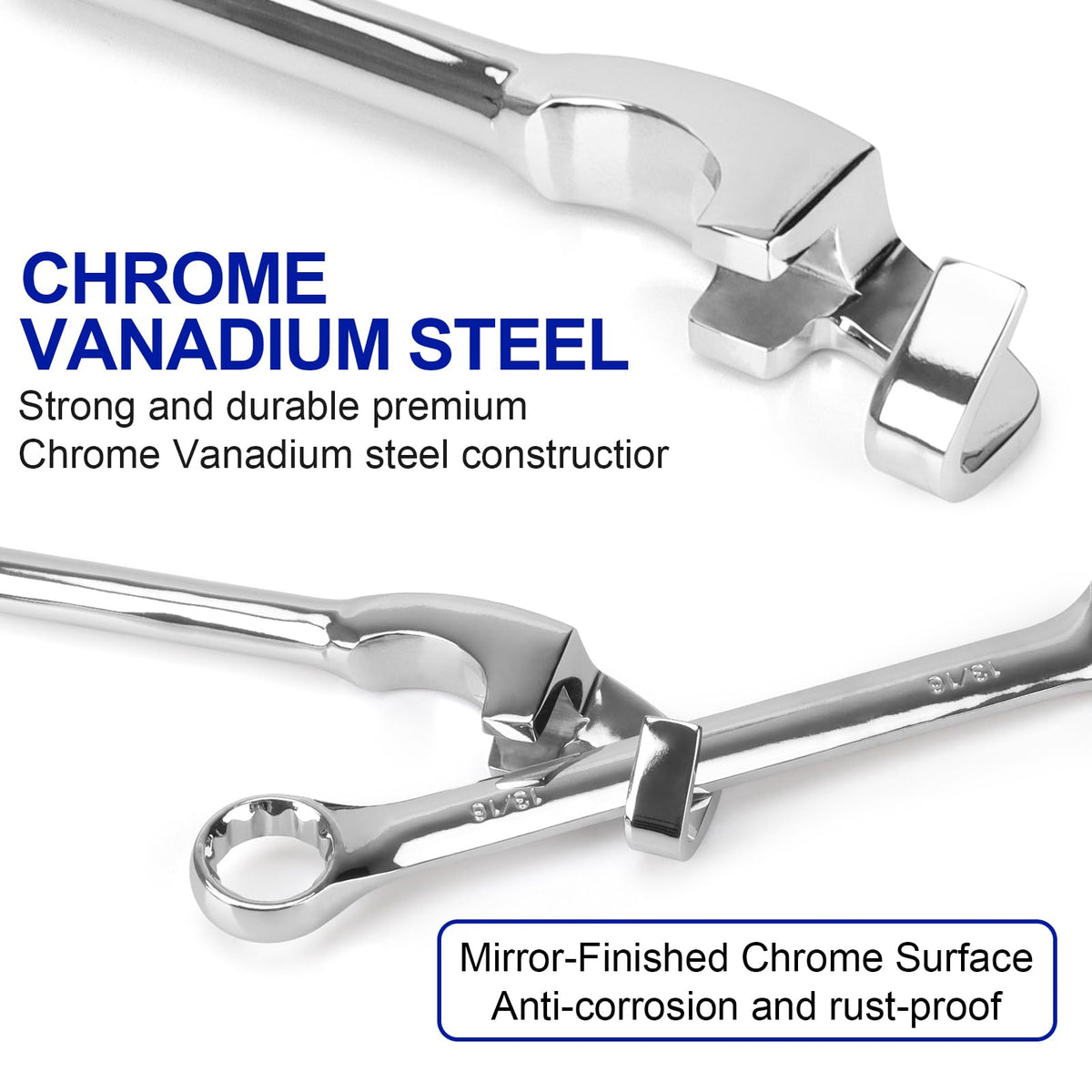 Chrome vanadium steel Bulltools extension resists rust and corrosion