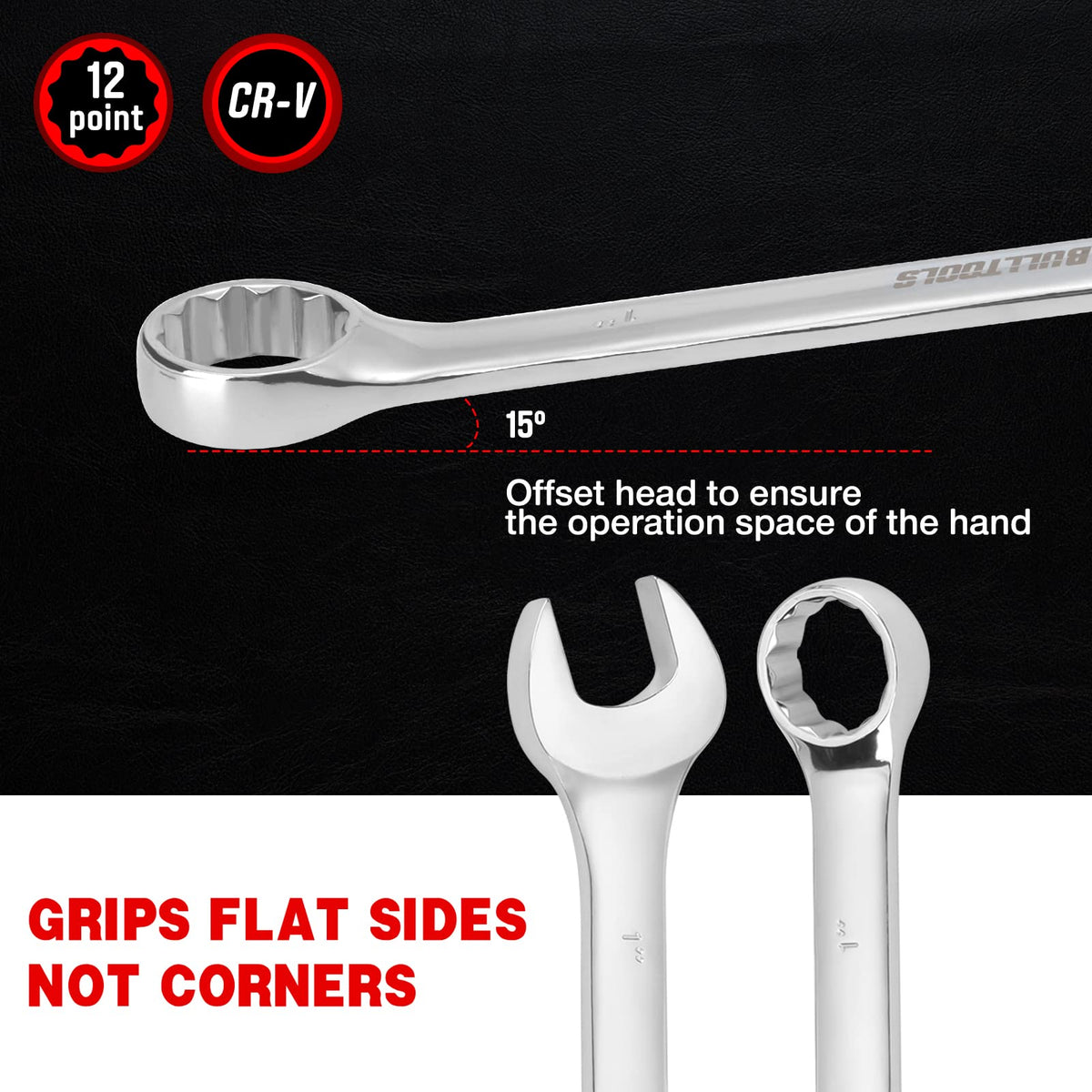 BullTOOLS organizer box helps locate the right wrench quickly.