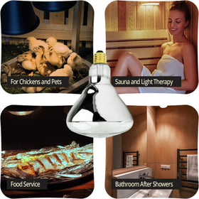 BULBMASTER heat lamp provides gentle warmth for pets and small animals.
