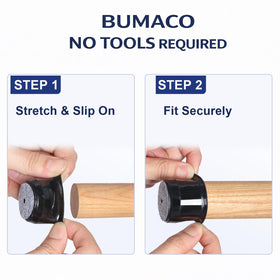 BUMACO anti-slip design helps stabilize chairs on various legs.