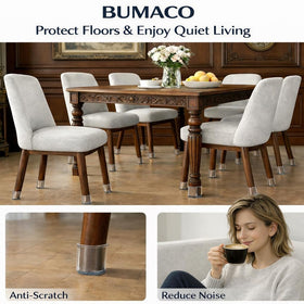 BUMACO easy-installation chair leg covers slip on quickly.