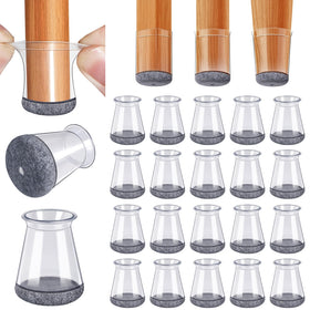 BUMACO chair leg protectors with silicone pads protect floors from scratches.
