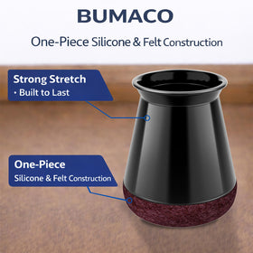 BUMACO 20-piece set provides full chair leg coverage for rooms.