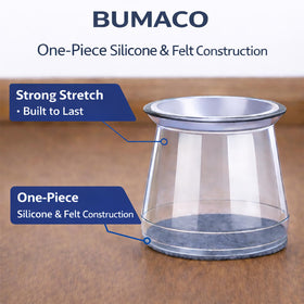 BUMACO flexible fit helps cover most chair legs securely.