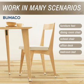 BUMACO reusable and washable chair leg pads maintain performance.