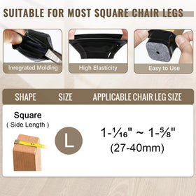 BUMACO protectors glide quietly, reducing chair noise during daily use