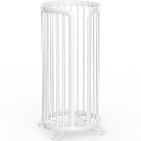 Bunoxea space-saving stand fits small bathrooms while providing roll storage.