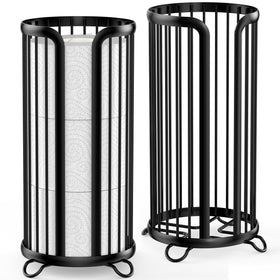 Bunoxea toilet paper holder stand with open-top reserve for quick grabs