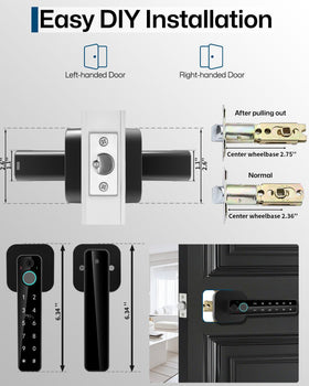 Buoan door handle in use, showing ergonomic design