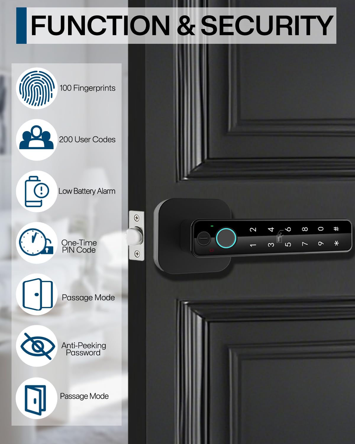 Buoan NFC card unlock feature for quick touch access