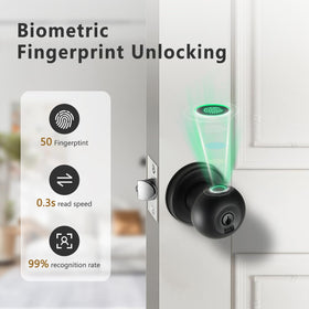Buoan auto-lock function secures the door after five seconds.
