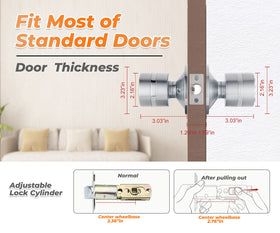 Buoan interior door handle with lock blends sleek design with secure passage