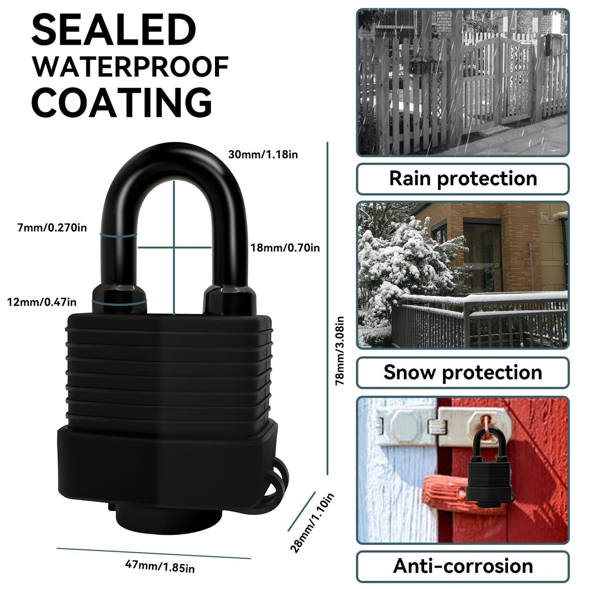 Bupto laminated weatherproof wrap housing adds anti-pry resistance and outdoor durability.