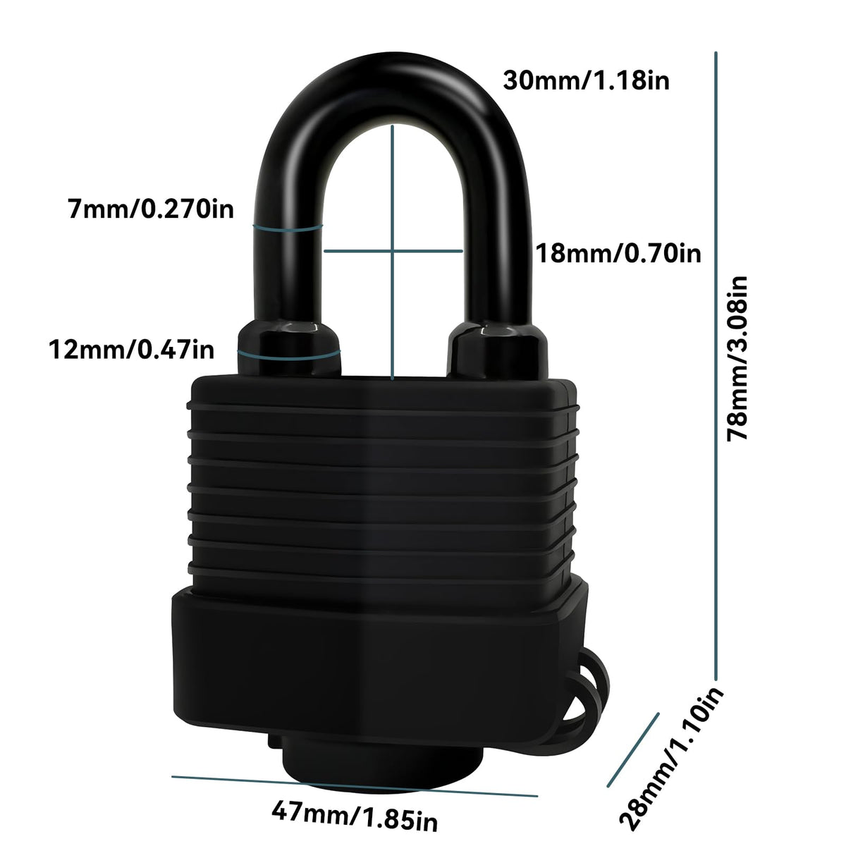 Bupto weatherproof padlock shell with rust-resistant coating designed for outdoor conditions.
