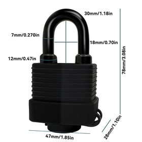 Bupto weatherproof padlock shell with rust-resistant coating designed for outdoor conditions.