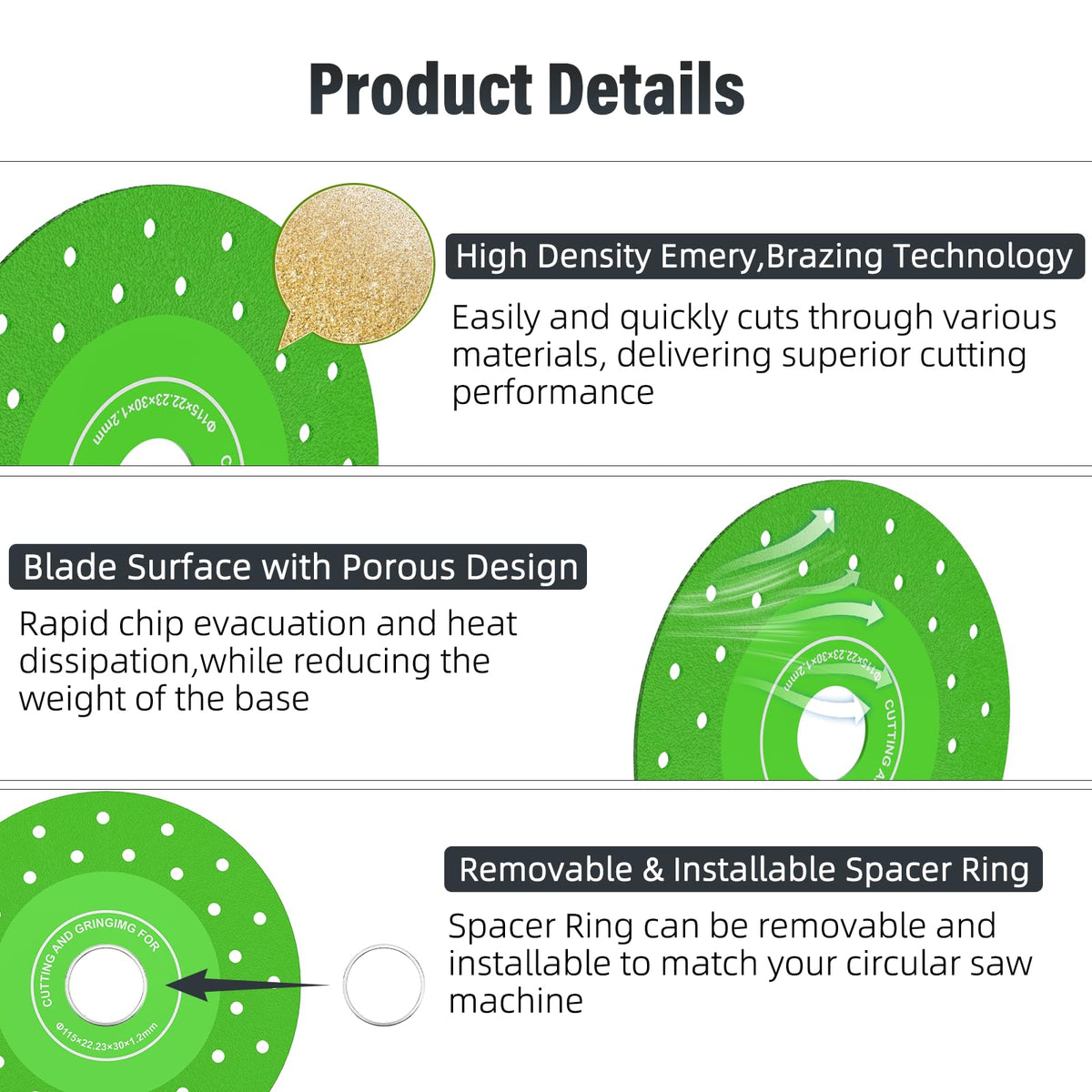 BURMONG diamond cutting disc ultra-thin edge ideal for clean cuts