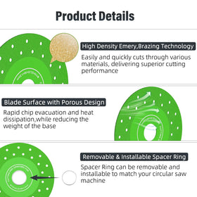 BURMONG diamond cutting disc ultra-thin edge ideal for clean cuts