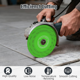 BURMONG disc used in wet cutting setup to reduce heat