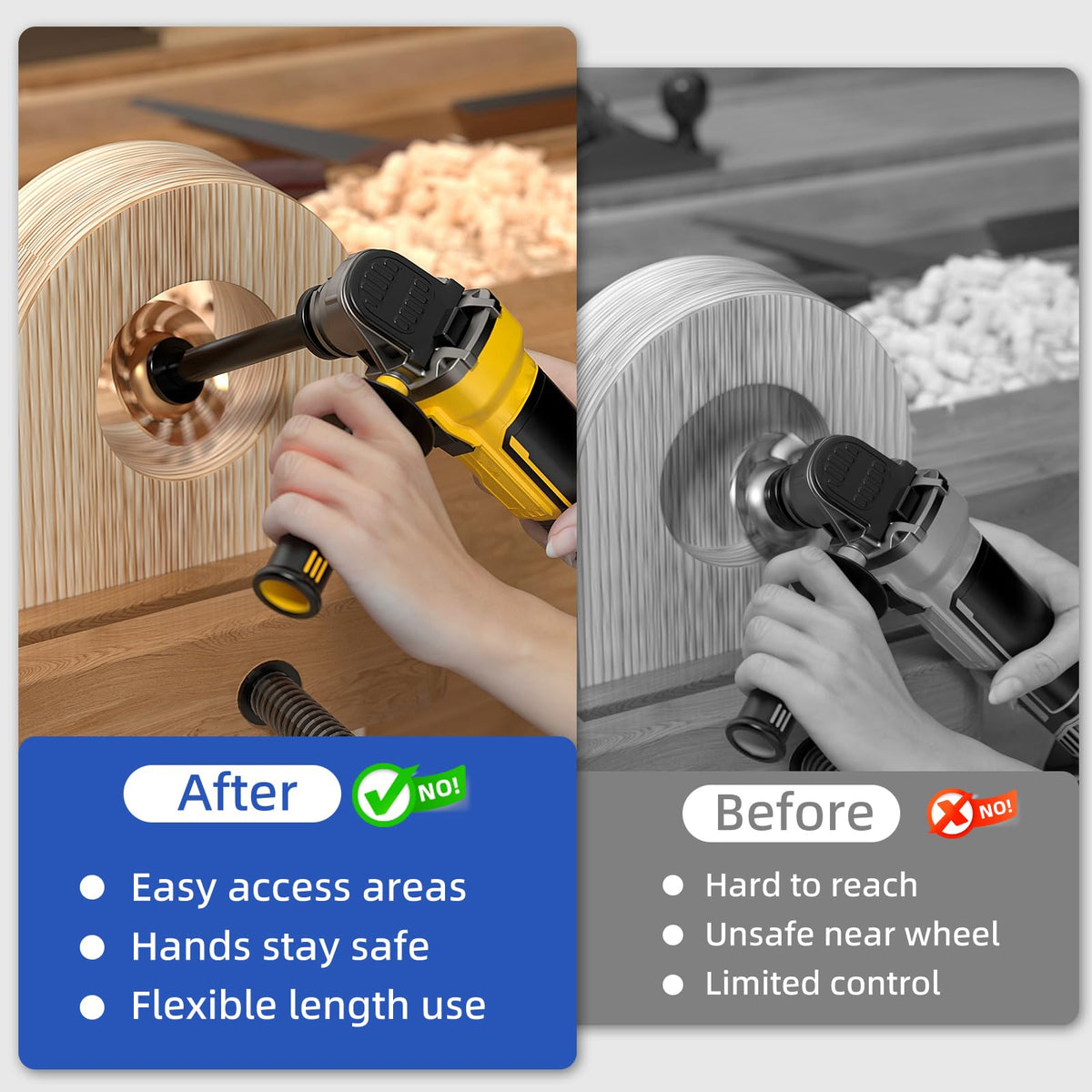 BURMONG flange nut pair securing extensions for safe setup
