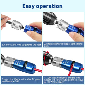 BURMONG wire twister tool in drill operation for faster work.