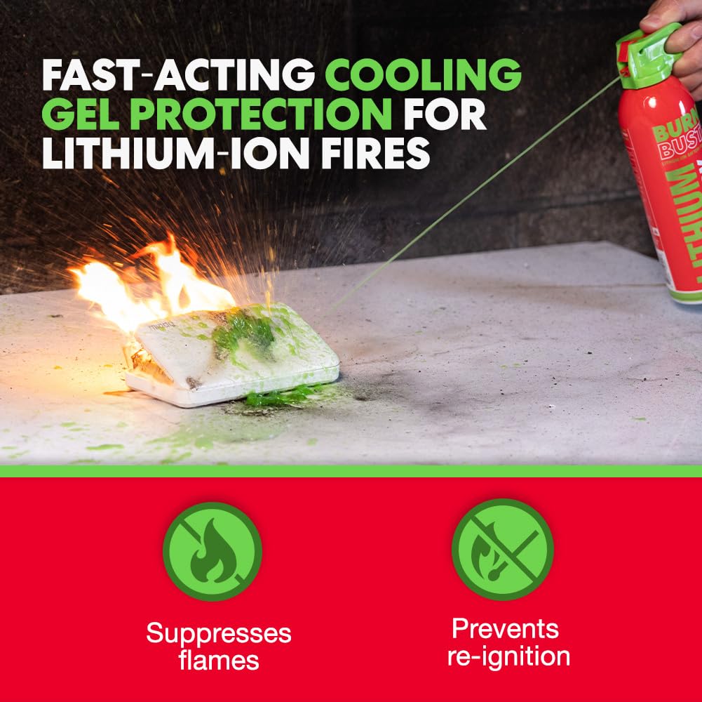 BurnBuster spray action demonstrates easy, no-training use in real-time emergencies.