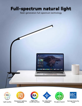 Buroraix lamp with 360-degree neck enables precise lighting angles