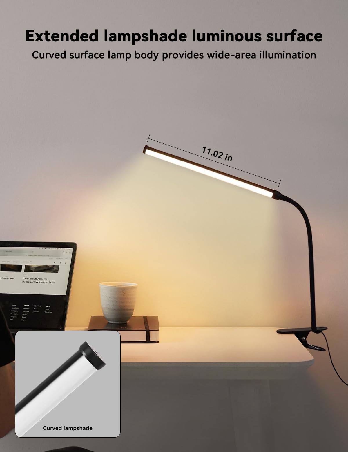 Buroraix flicker-free LED reduces eye strain during long sessions
