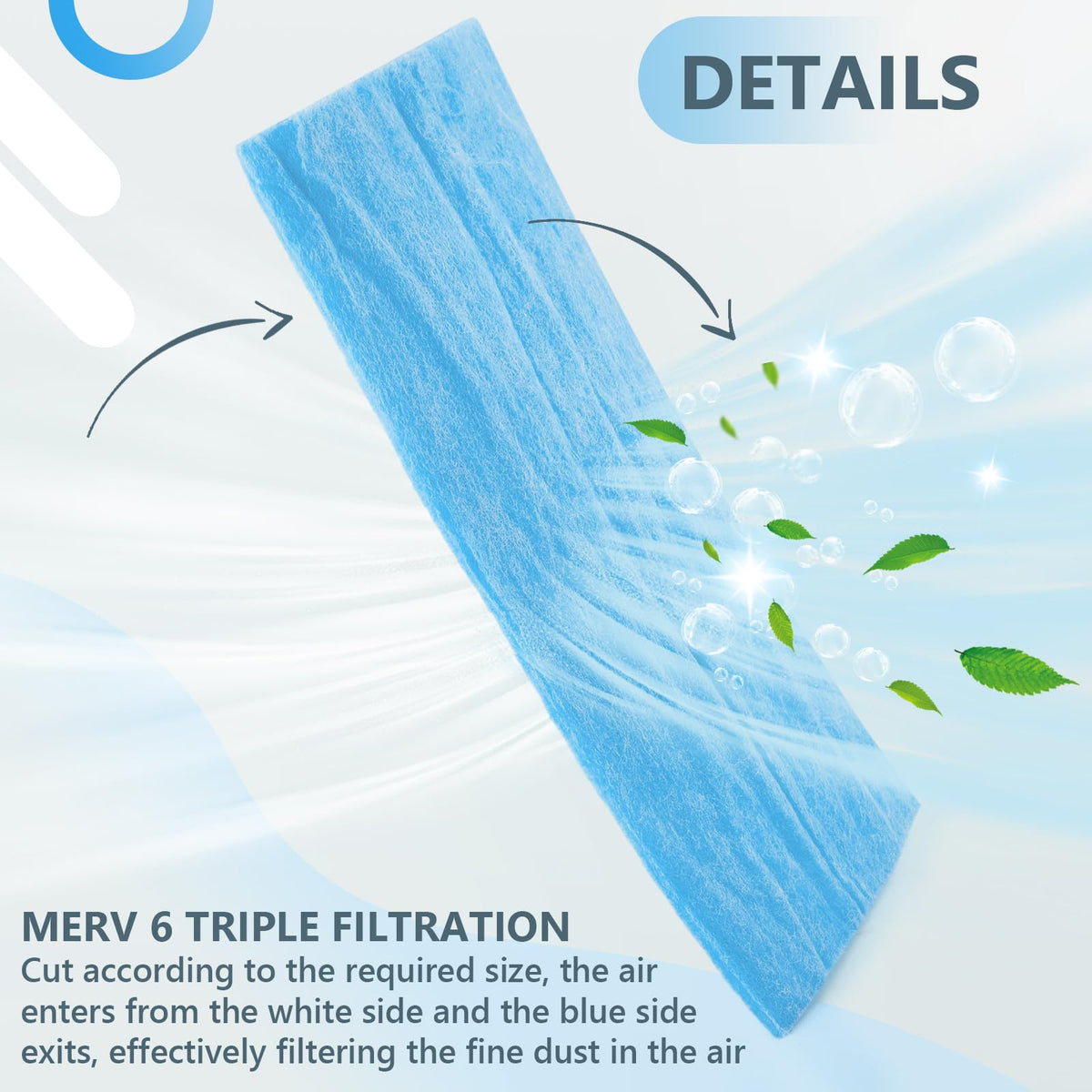 Buryeah cut-to-fit vent filter installed behind nonstandard vents.