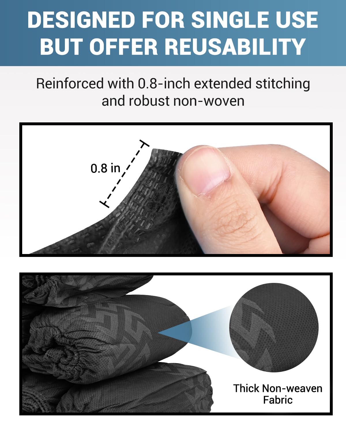 Buself eco-friendly recyclable shoe covers are degradable after disposal.