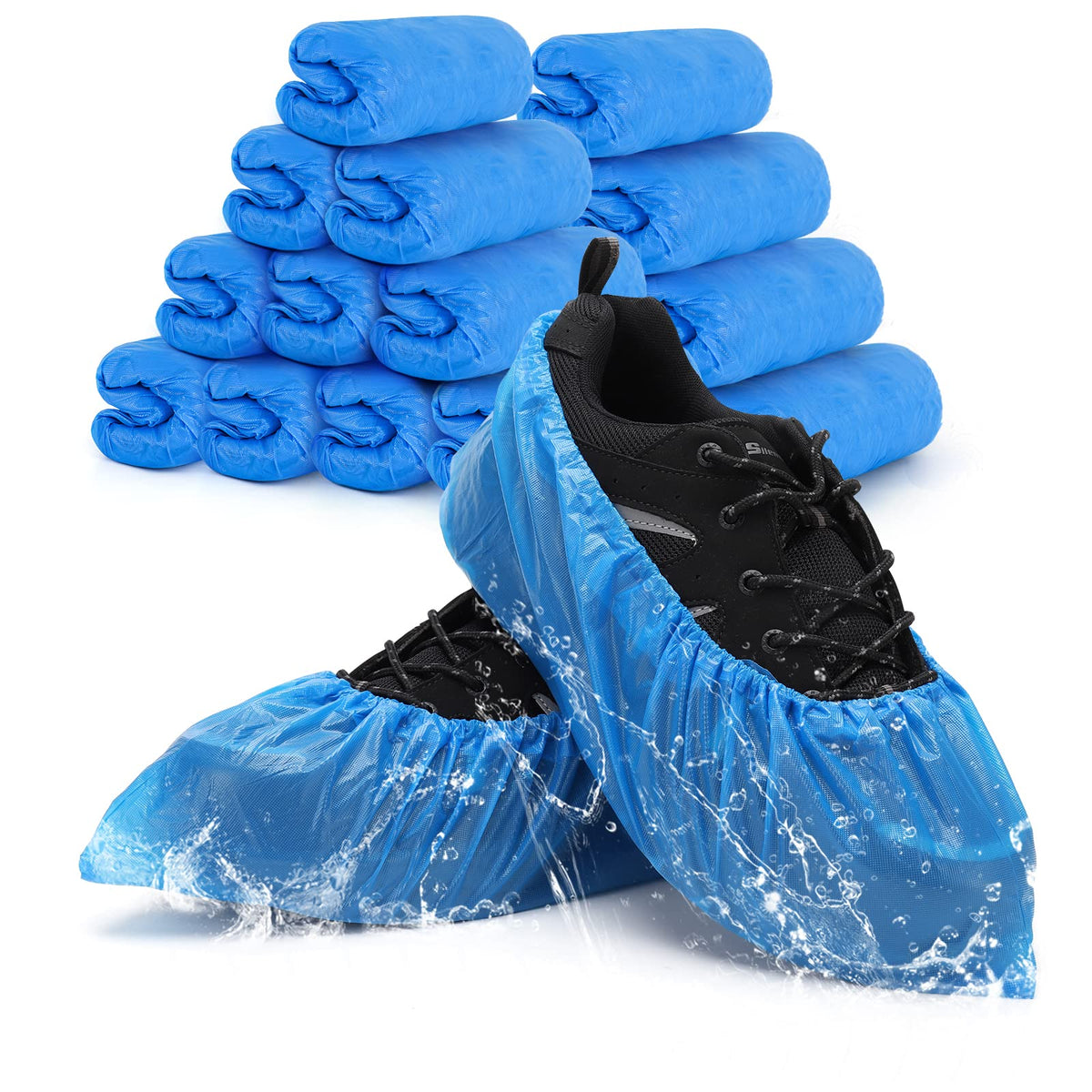 Buself shoe covers with non-slip texture for indoor use, protecting floors.