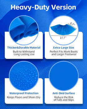 Buself waterproof non-slip booties keep interiors clean and reduce slips.