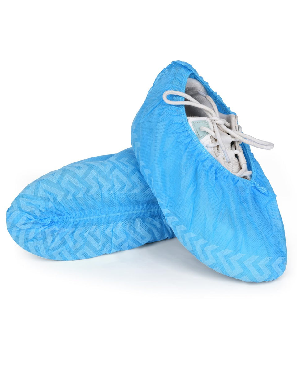 Buself X-Large blue shoe covers with slip-resistant protection for home cleanups