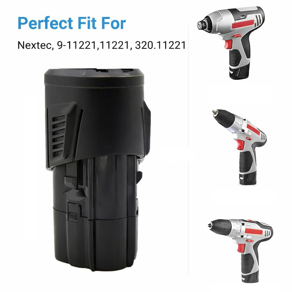 BUSFUIVA Nextec 12V battery side profile showing slim Li-ion design.