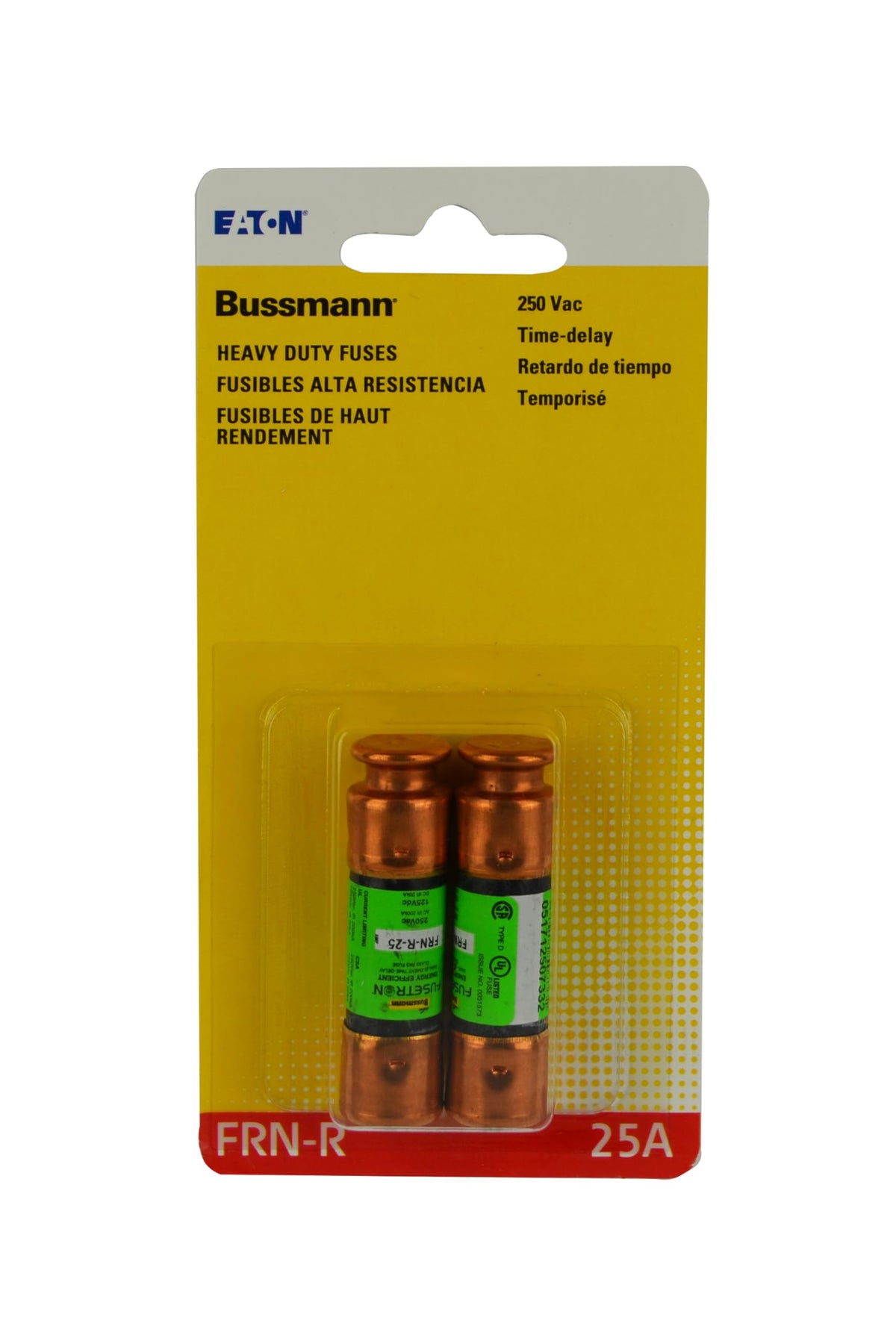 Bussmann BP/FRN-R-25 time-delay fuse for motor protection and overload control