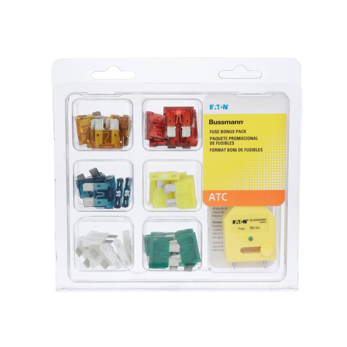 Bussmann Eaton ATC blade fuse kit with 42 pieces for quick, reliable car electrical protection.