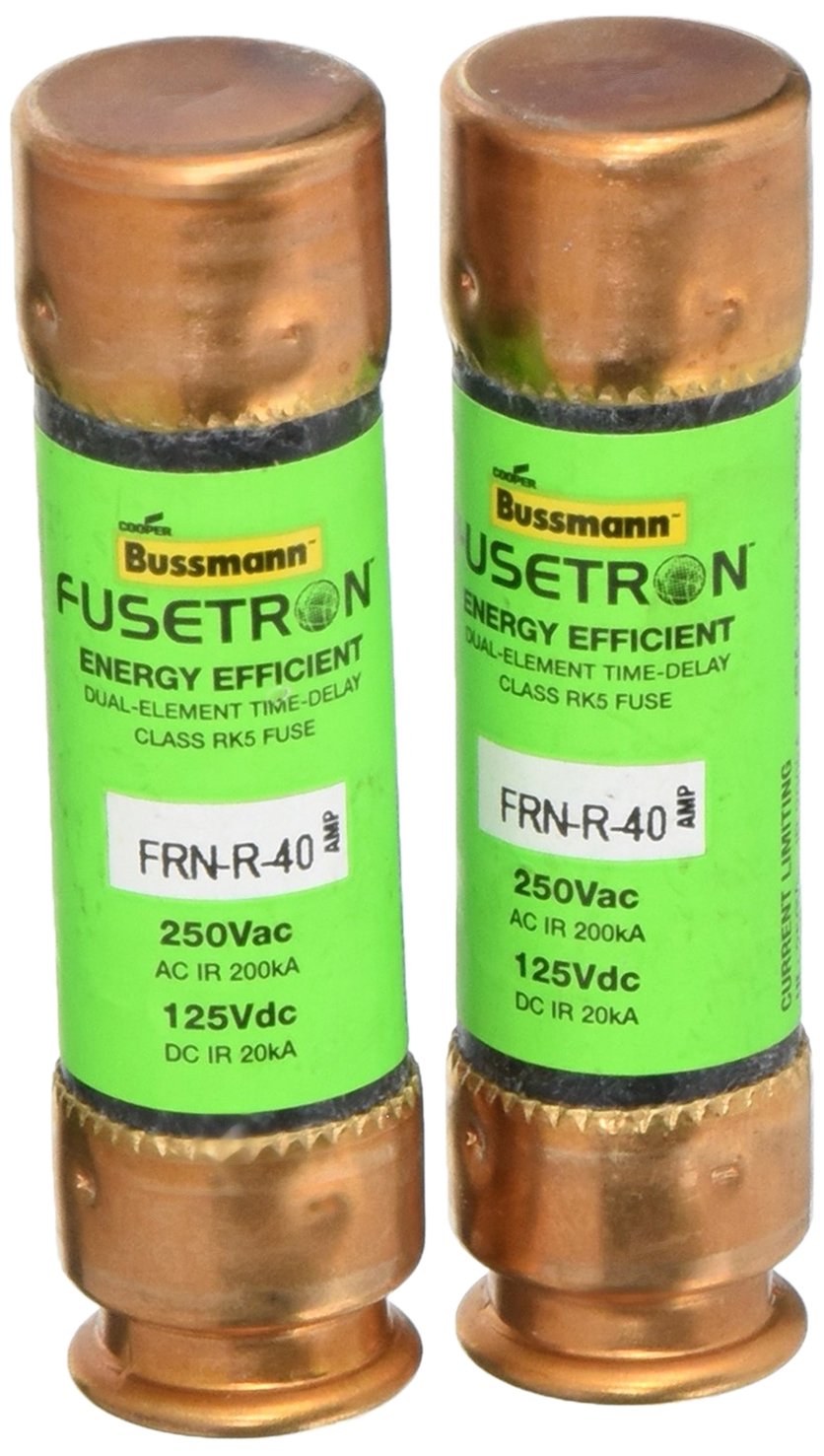 Bussmann FRN-R 40A time-delay fuse for motor protection, two-pack, 250V