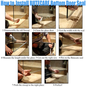 Fits 3/8 inch glass preventing water leakage along bottom edge