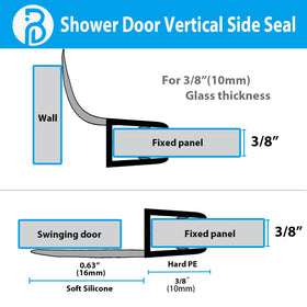 Butecare 3-8-inch glass compatibility confirms reliable frameless door sealing