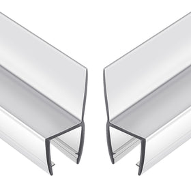 Butecare Frameless Door Side Seal installation shows easy, tool-free fit on glass