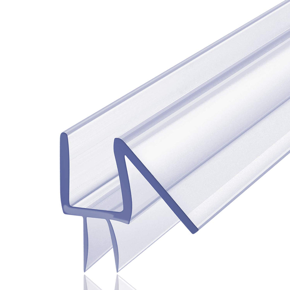 Butecare premium frameless seal in clear vinyl reduces water leaks.