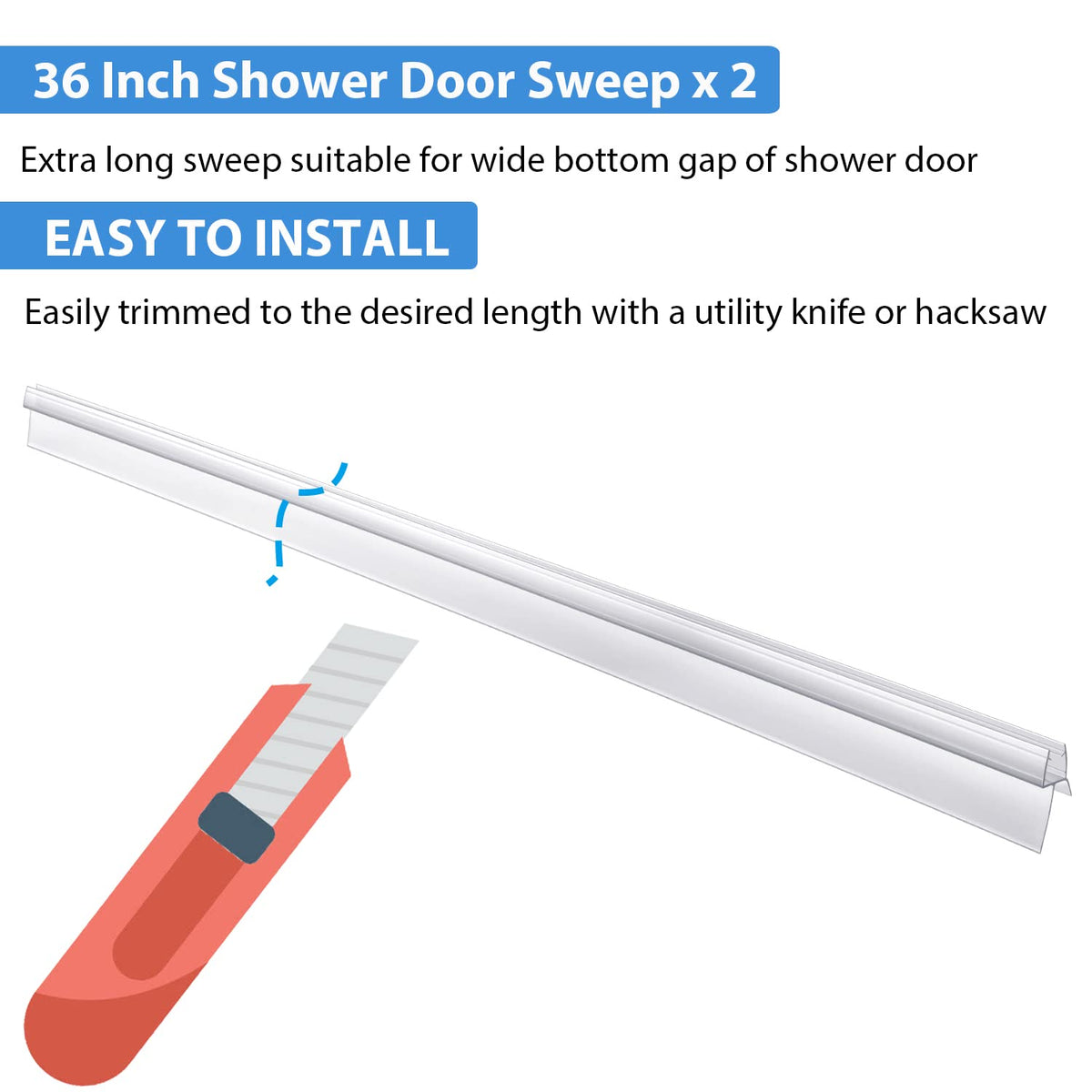 Butecare two-pack 36-inch shower seals offers replacement coverage