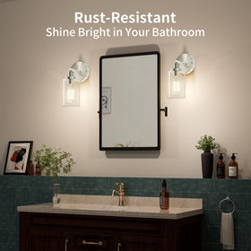 BUTHY brushed-nickel wall light side view highlighting slim profile.