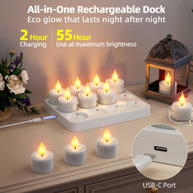 BUTHY remote-control tea light for easy timer and mode control.