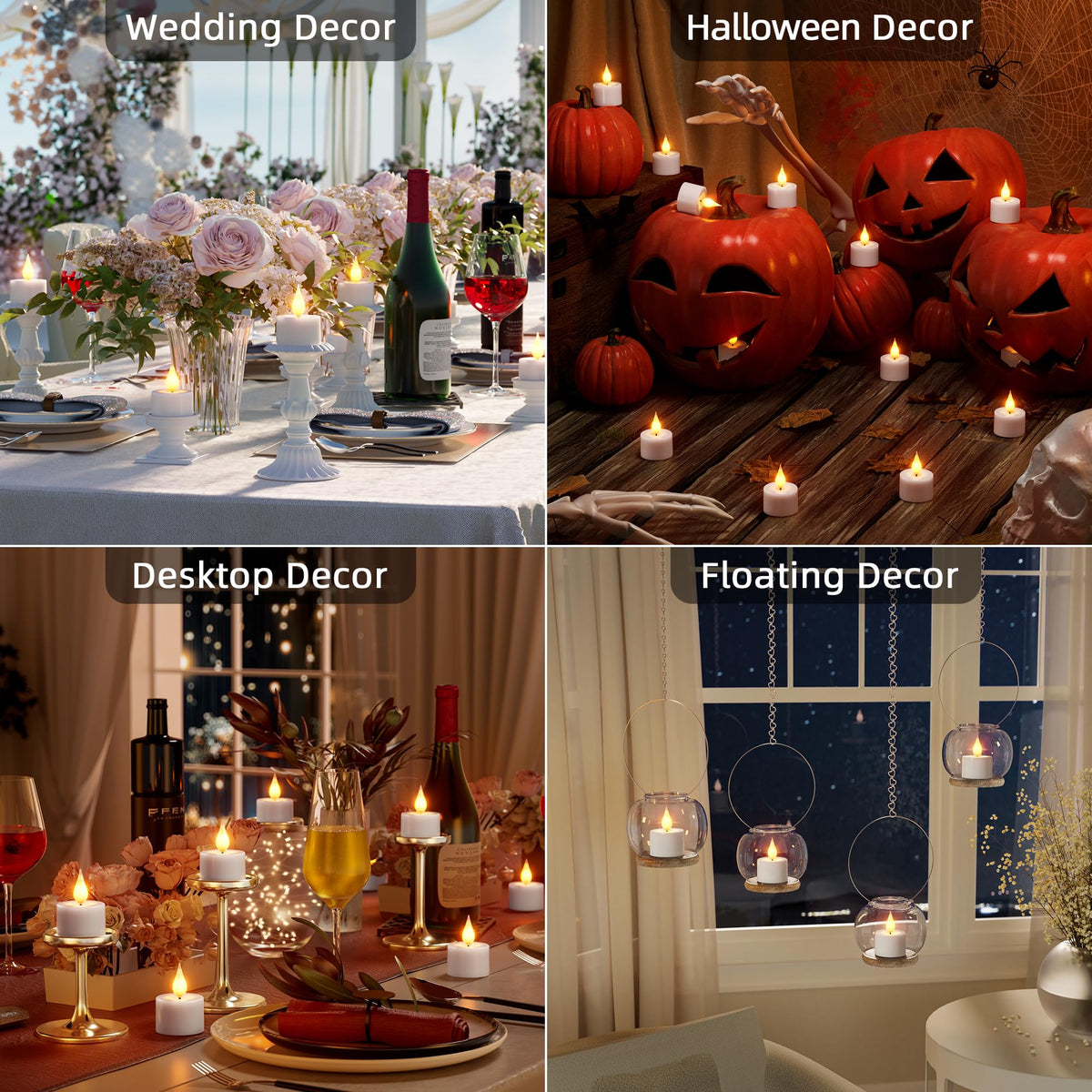 BUTHY warm soft-glow tea light ideal for dinner tables.